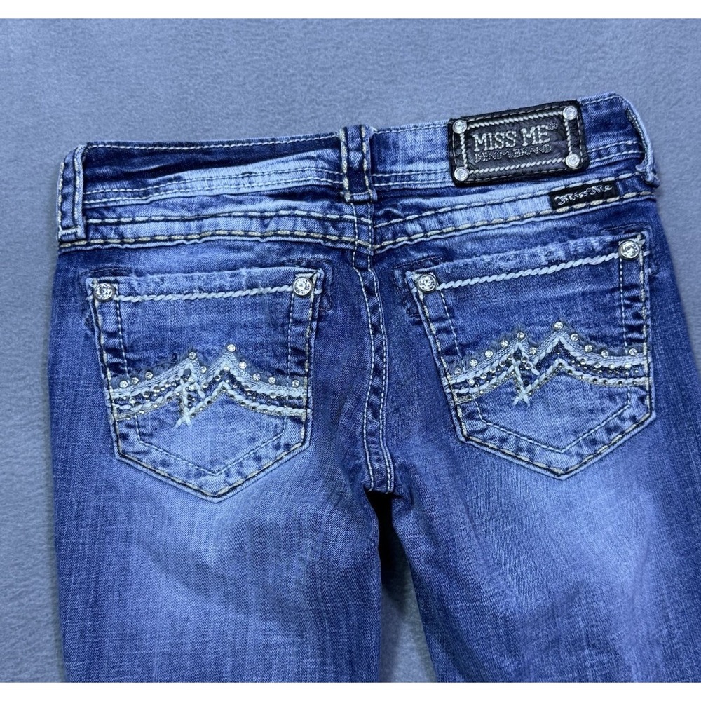 Miss Me Jeans Womens 25x29 Bootcut Lowrise Stretch Slim Studded Y2K USA - Picture 5 of 9